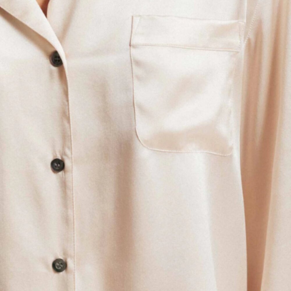 The Morgan Silk Pajama Shirt - Picture 2 of 3